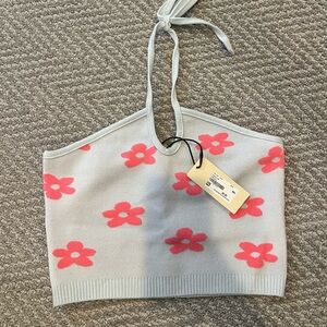 Brand new crop top with tie around the neck
